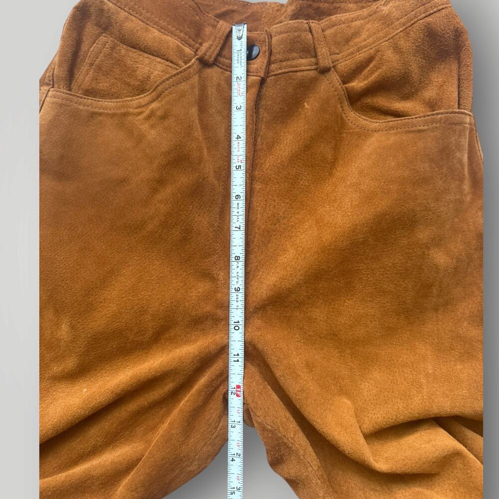 Vtg Kenar 90s Pants Suede Leather sz 6 - Picture 12 of 13